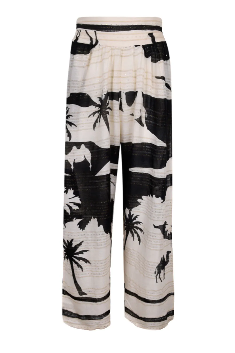 Kha Palm Trees Pant Black sold by Sand Dollar