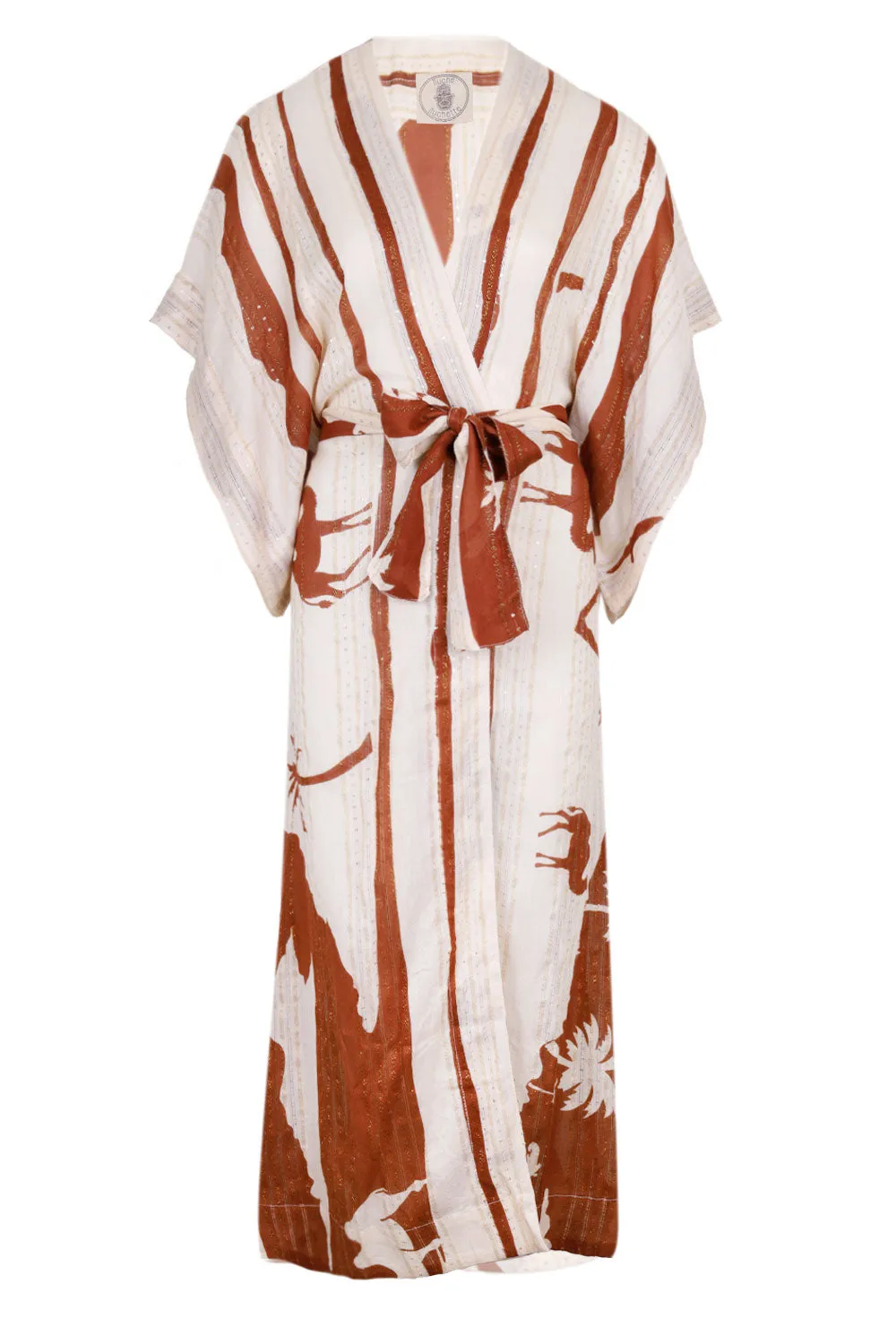Kha Palm Trees Kimono Mocha sold by Sand Dollar