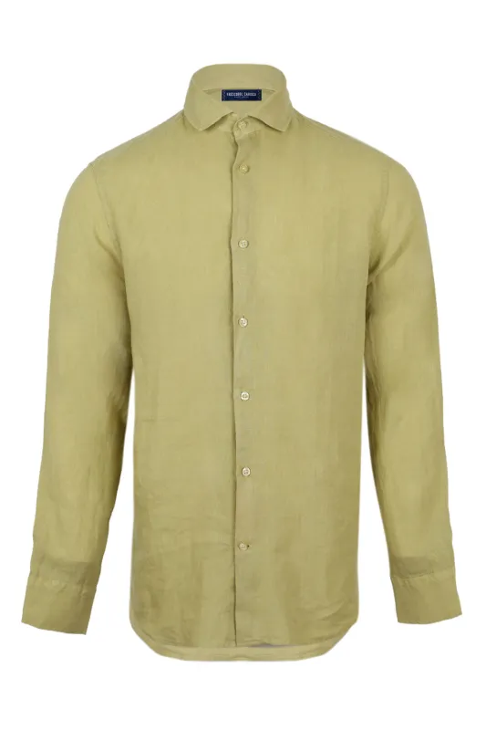 Antonio Linen Long Sleeve Shirt Willow Green sold by Sand Dollar