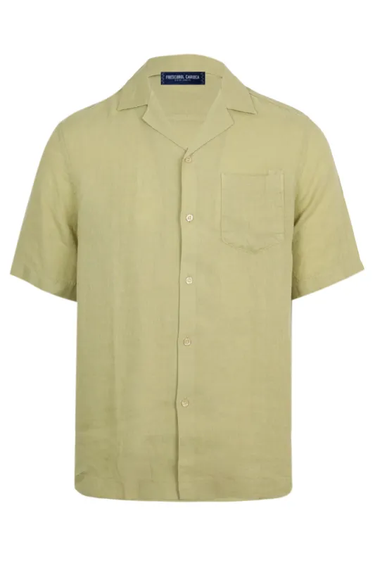 Angelo Linen Shirt Sleeve Willow Green made by Sand Dollar