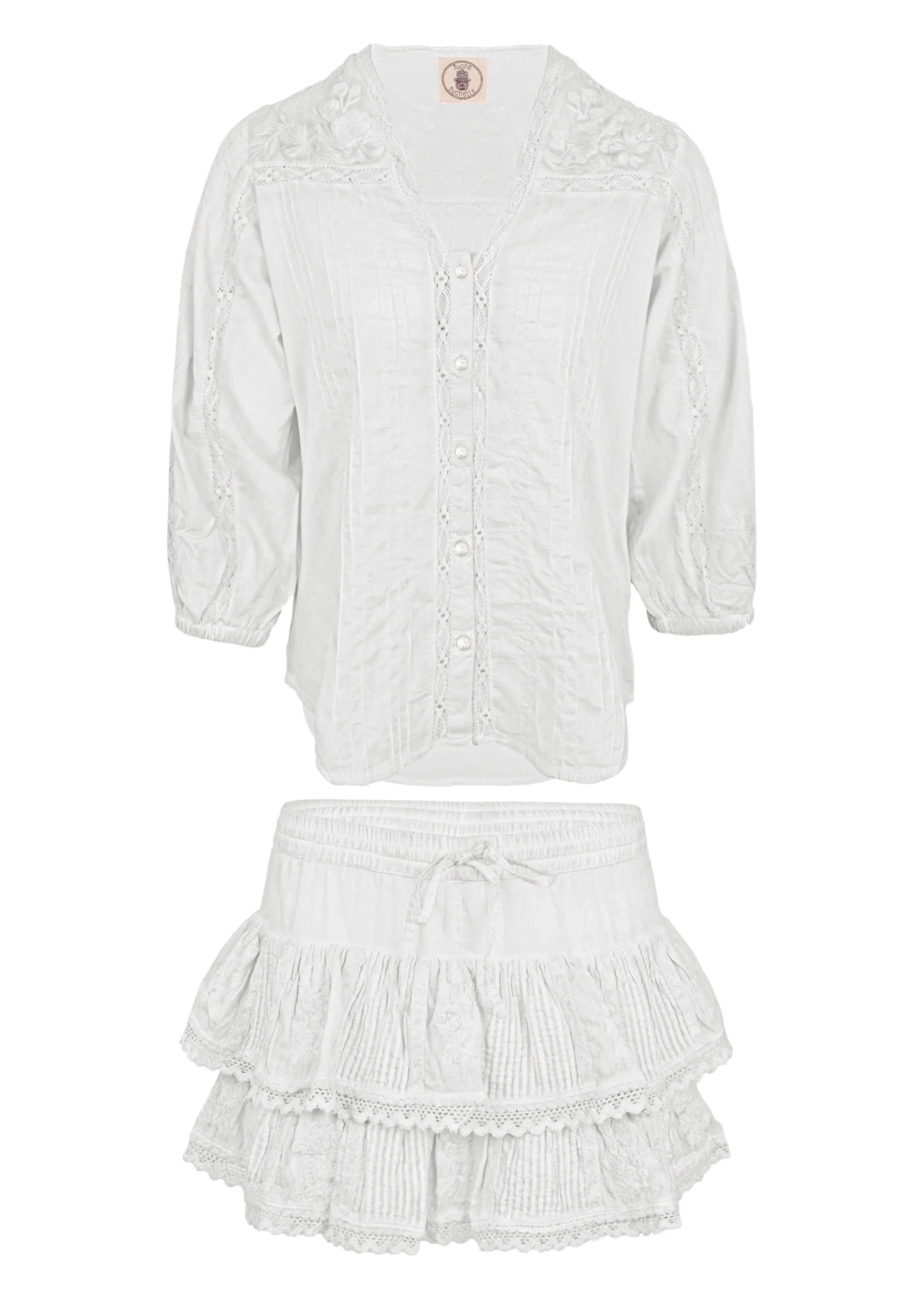 Coquette Embroidered Shirt And Skort White sold by Sand Dollar