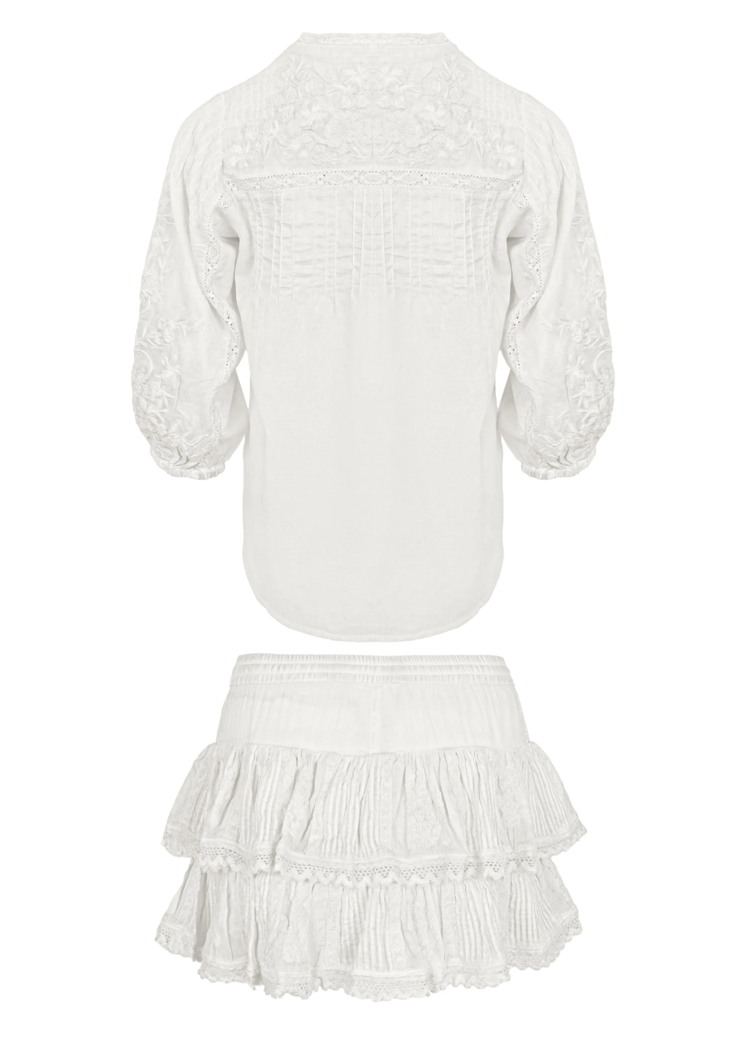 Coquette Embroidered Shirt And Skort White sold by Sand Dollar product image thumbnail 3