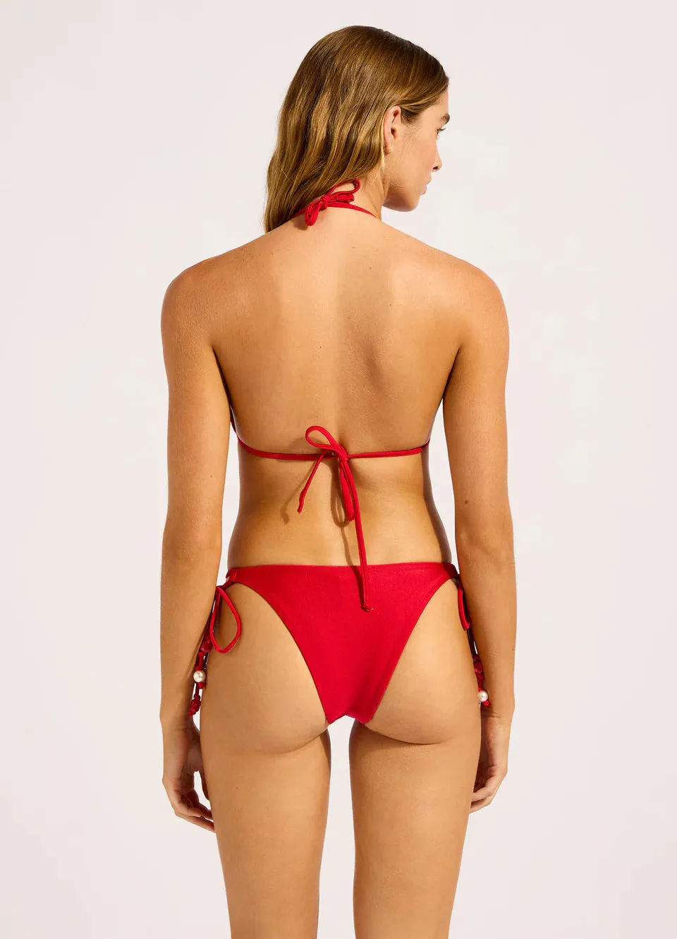 Palermo Loop Tie Side Rio Bikini Bottom Cosmo Red sold by Sand Dollar product image thumbnail 4