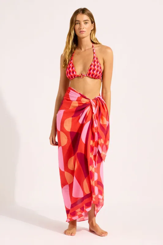 Sorrento Sarong Flame sold by Sand Dollar