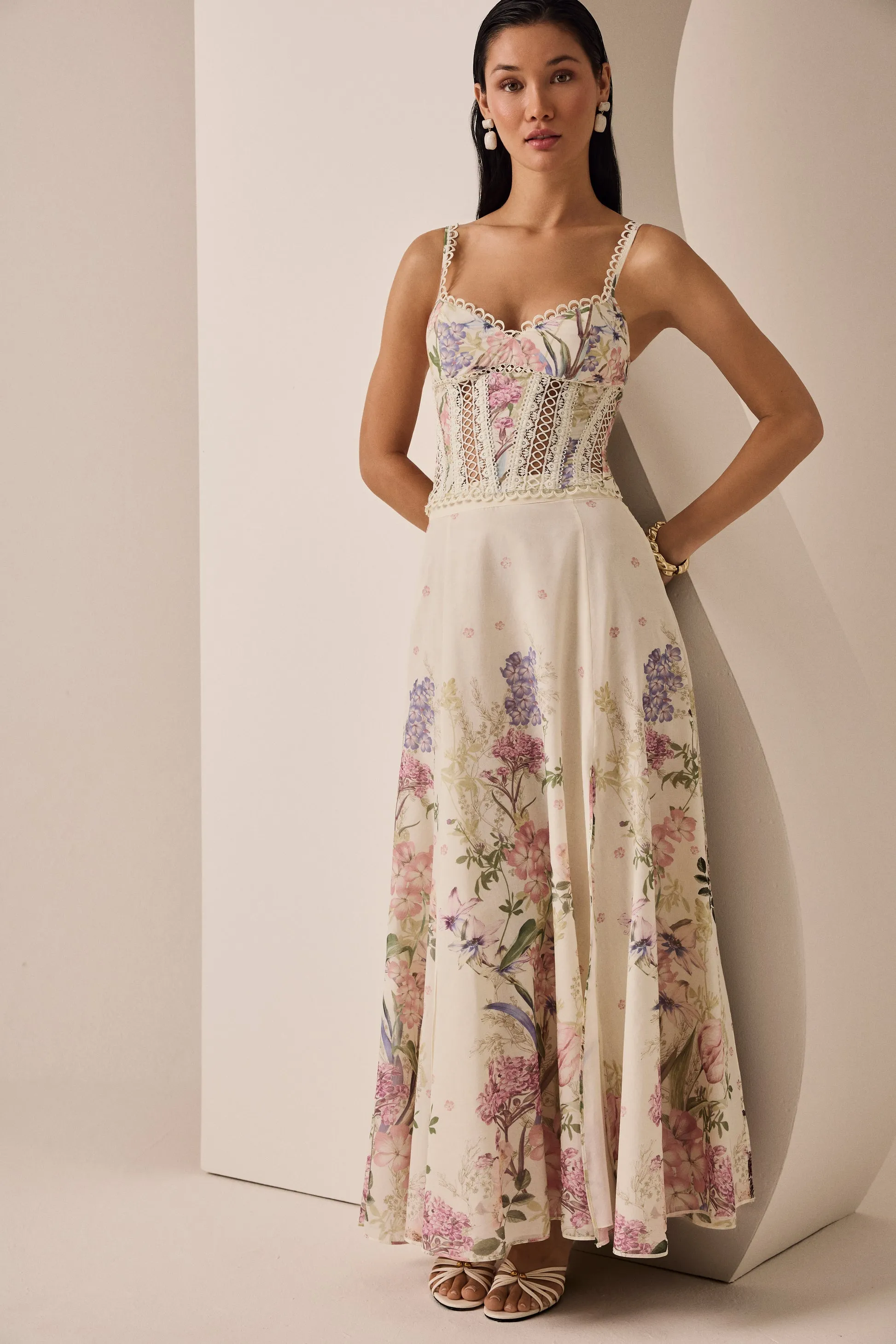 Cream Botanic Long Skirt Ventine sold by Sand Dollar product image thumbnail 2