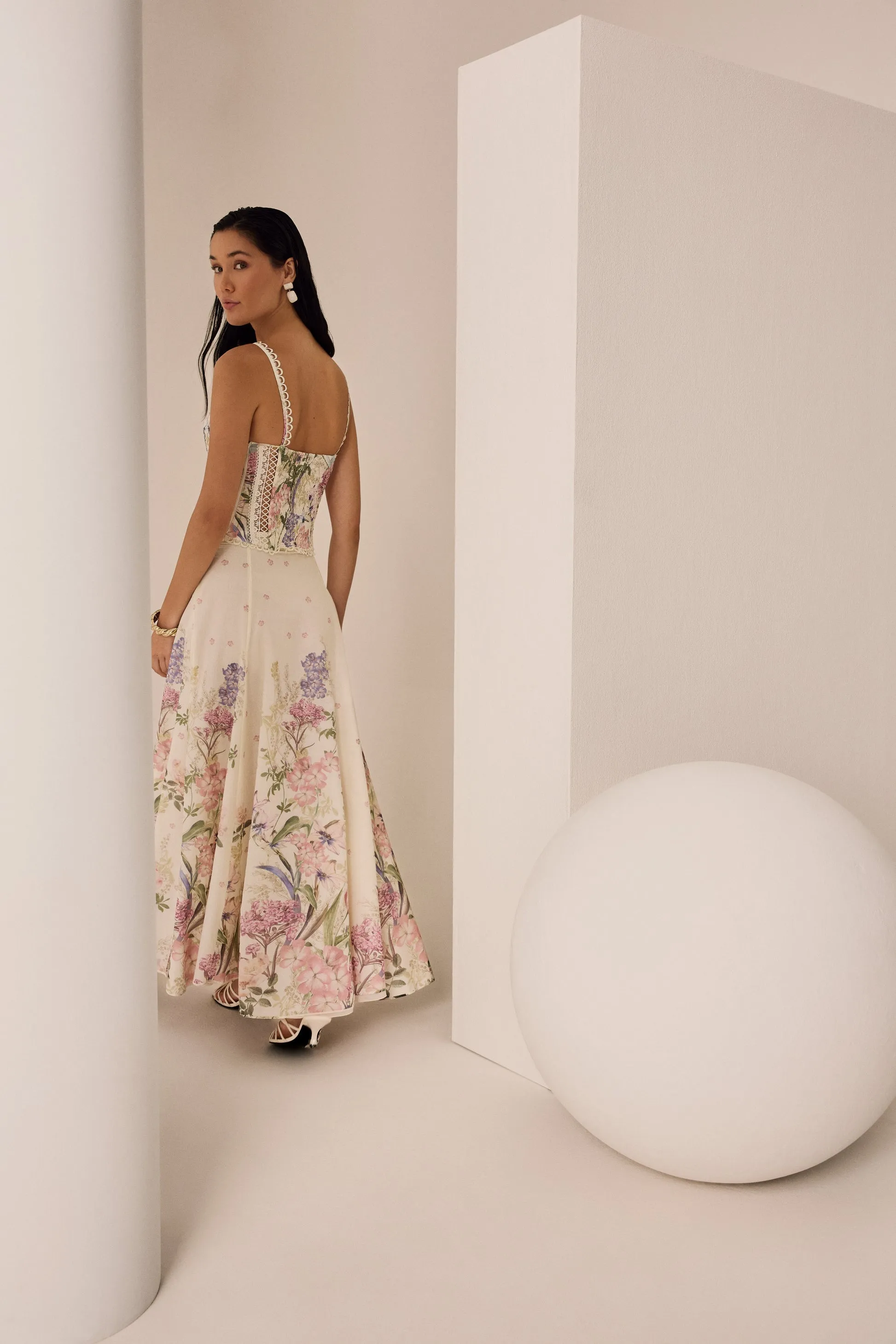 Cream Botanic Long Skirt Ventine sold by Sand Dollar product image thumbnail 3
