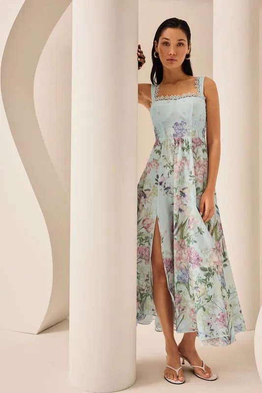 Blue Botanic Long Dress Crissy made by Sand Dollar