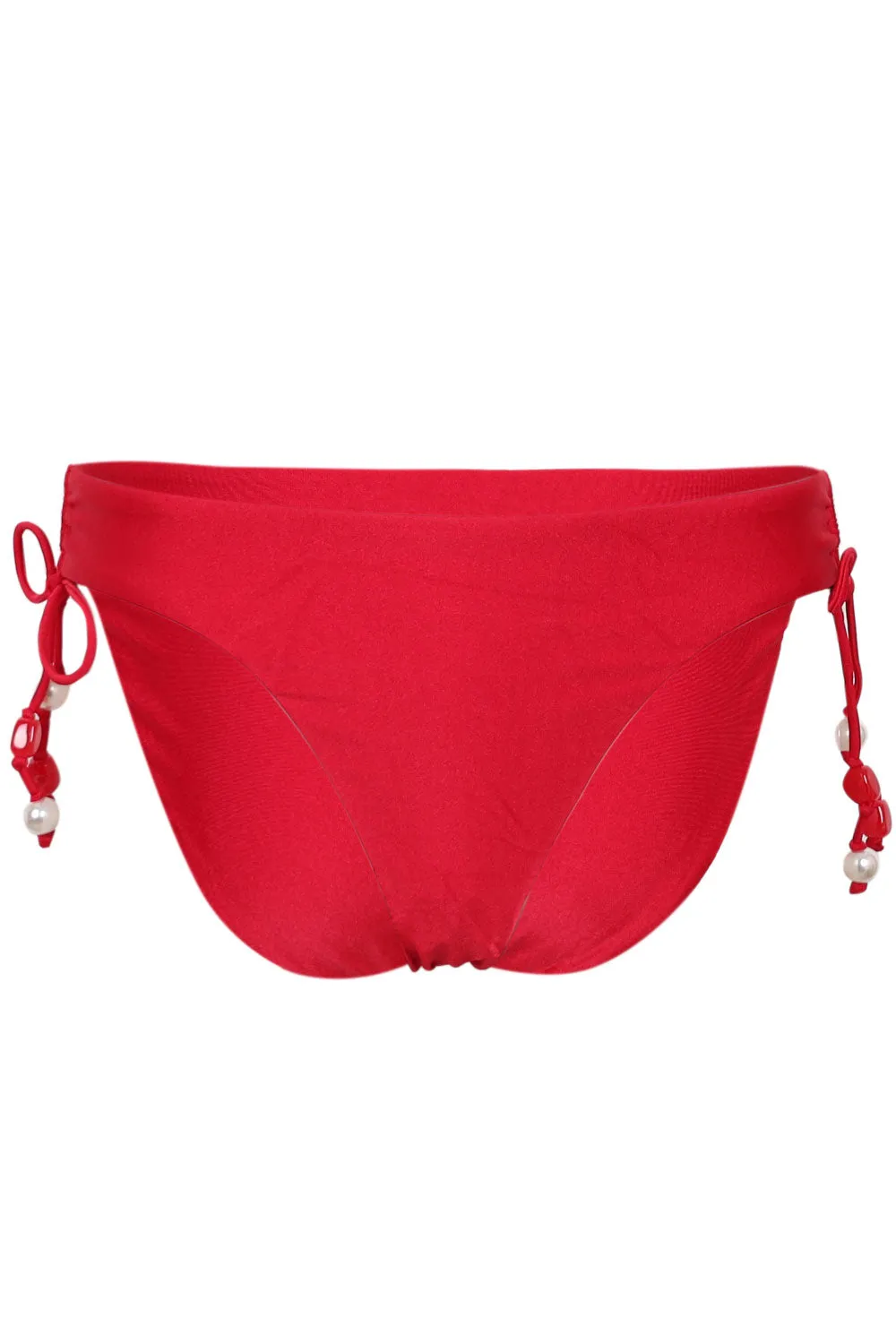 Palermo Loop Tie Side Bikini Bottom Cosmo Red sold by Sand Dollar