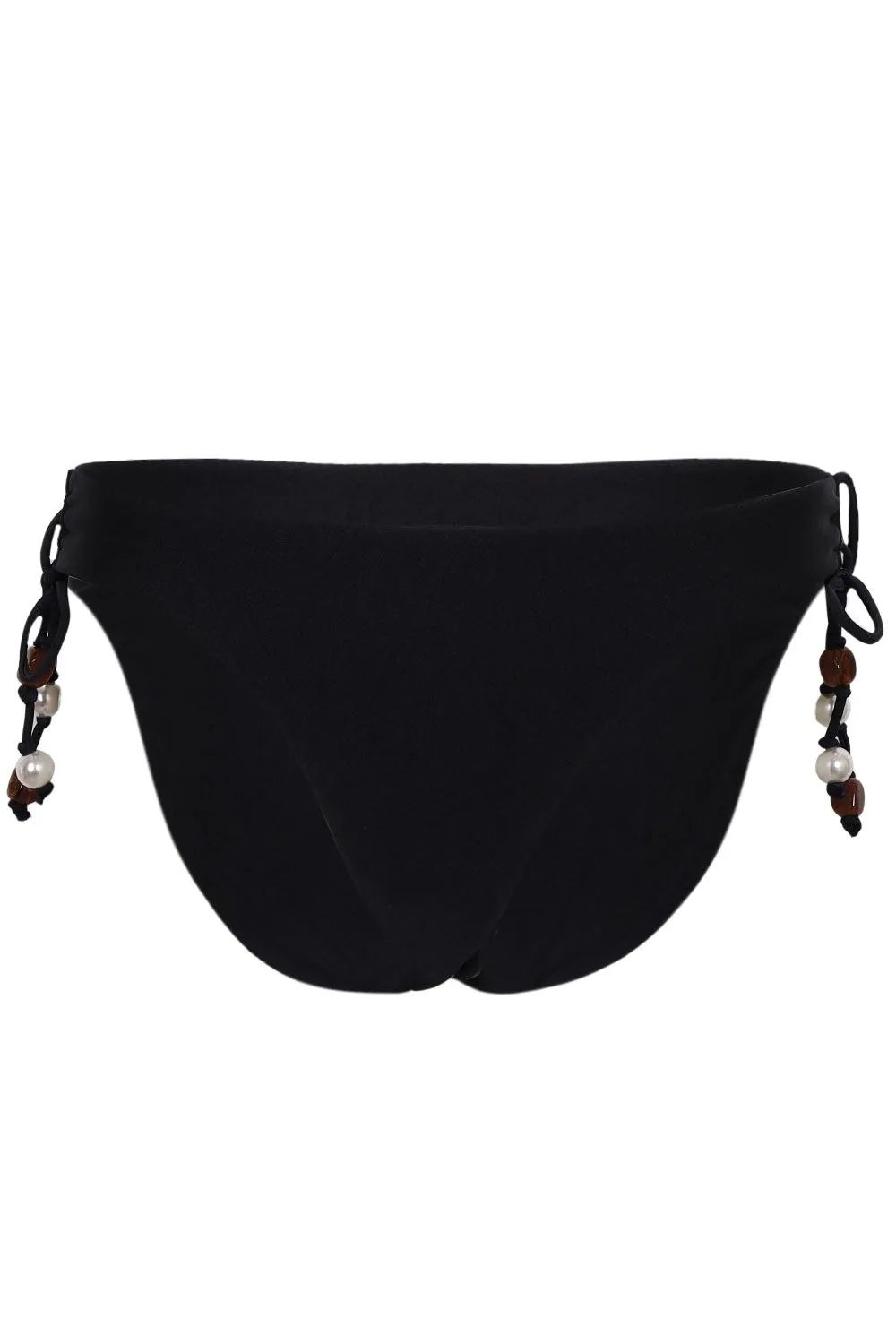 Palermo Loop Tie Side Bikini Bottom Black Pearl sold by Sand Dollar