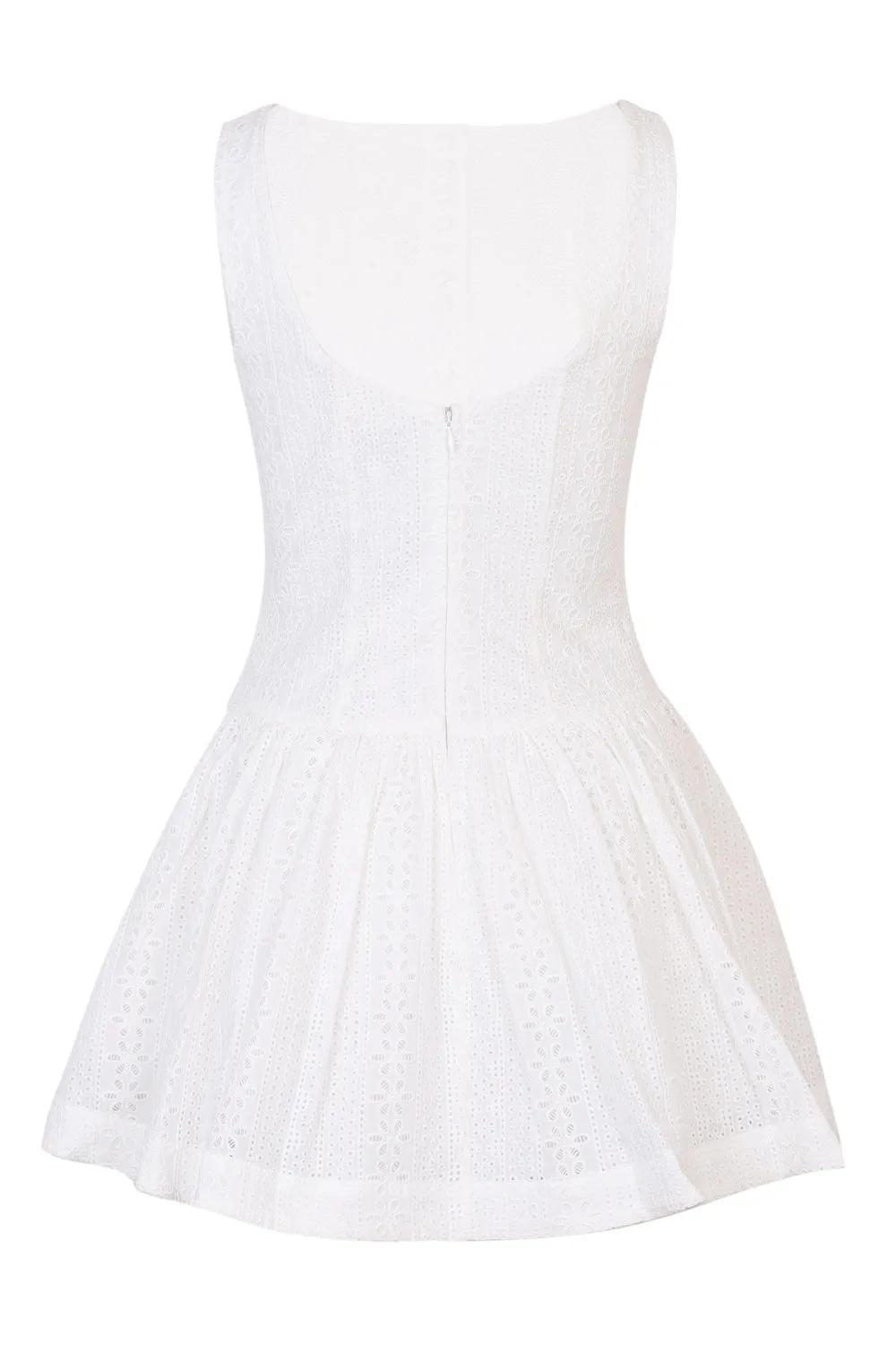 Eyelet Lace Button Front Mini Dress sold by Sand Dollar product image thumbnail 3