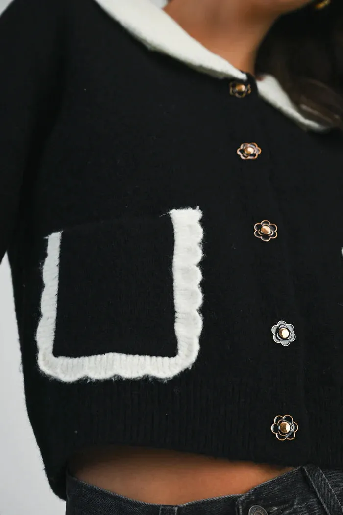 Peter Pan Collar Knit Top Black sold by Sand Dollar product image thumbnail 4