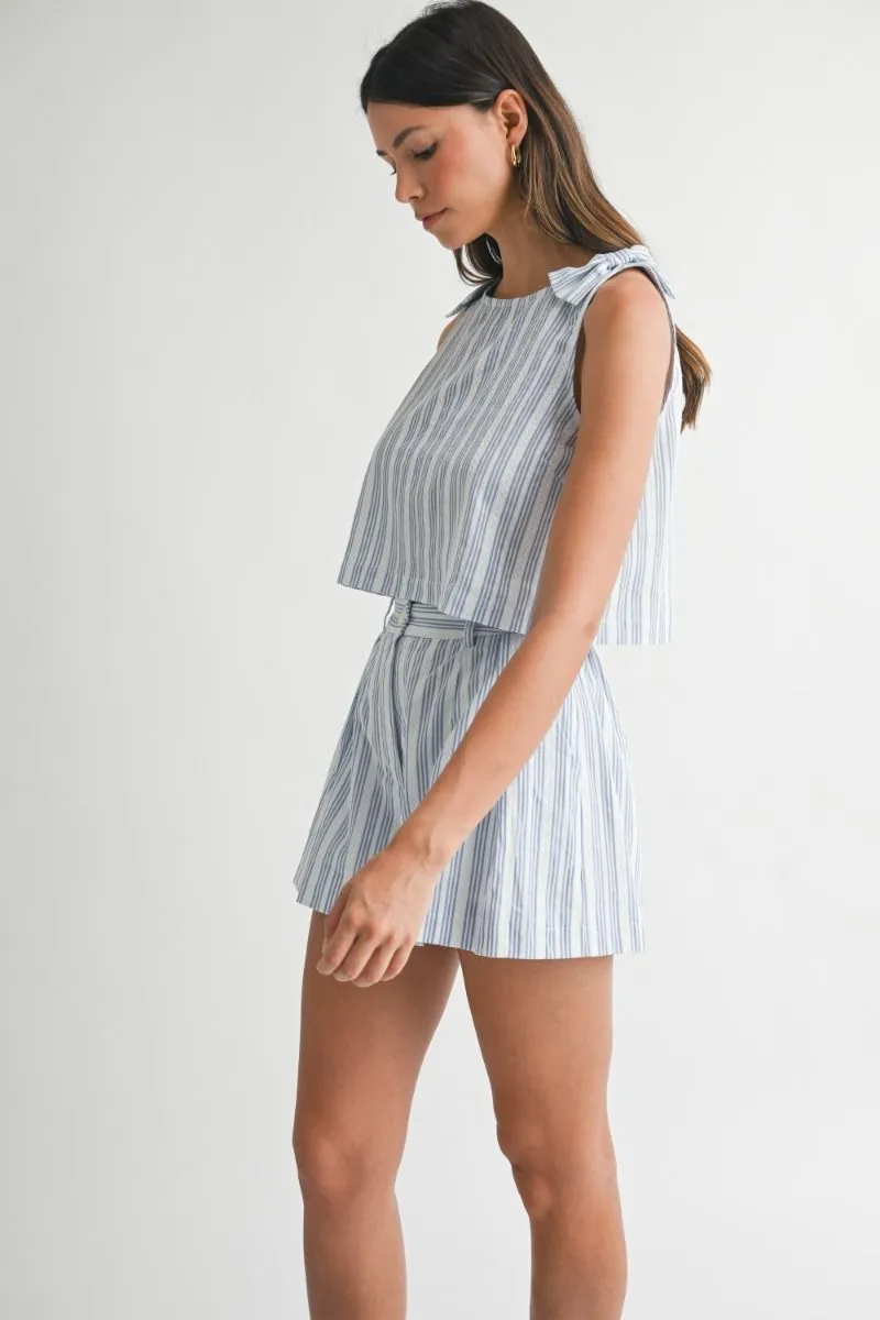 Kendall Crop Top and Shorts Set Blue sold by Sand Dollar product image thumbnail 3