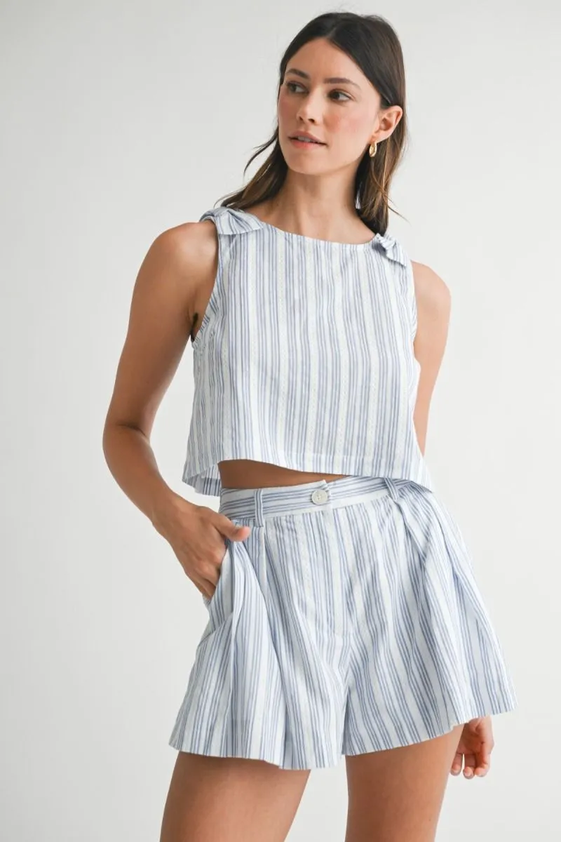 Kendall Crop Top and Shorts Set Blue sold by Sand Dollar product image thumbnail 2