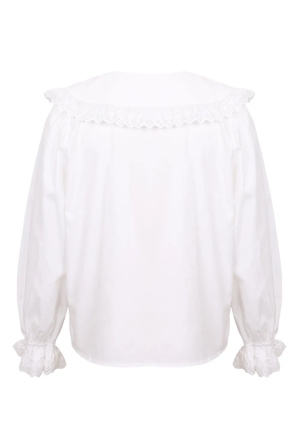 Poplin Lace Collar Blouse Off White sold by Sand Dollar product image thumbnail 5