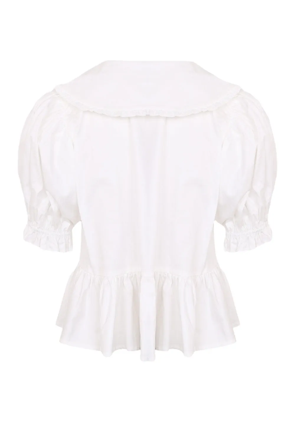 Poplin Peterpan Puff Sleeve Blouse Off White sold by Sand Dollar product image thumbnail 5