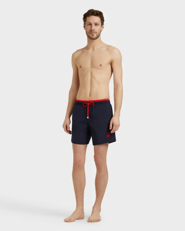 Men Swim Short Navy/Red sold by Sand Dollar