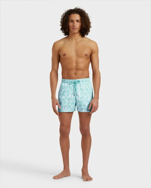 Men Stretch Short Swim Shorts Seashells sold by Sand Dollar