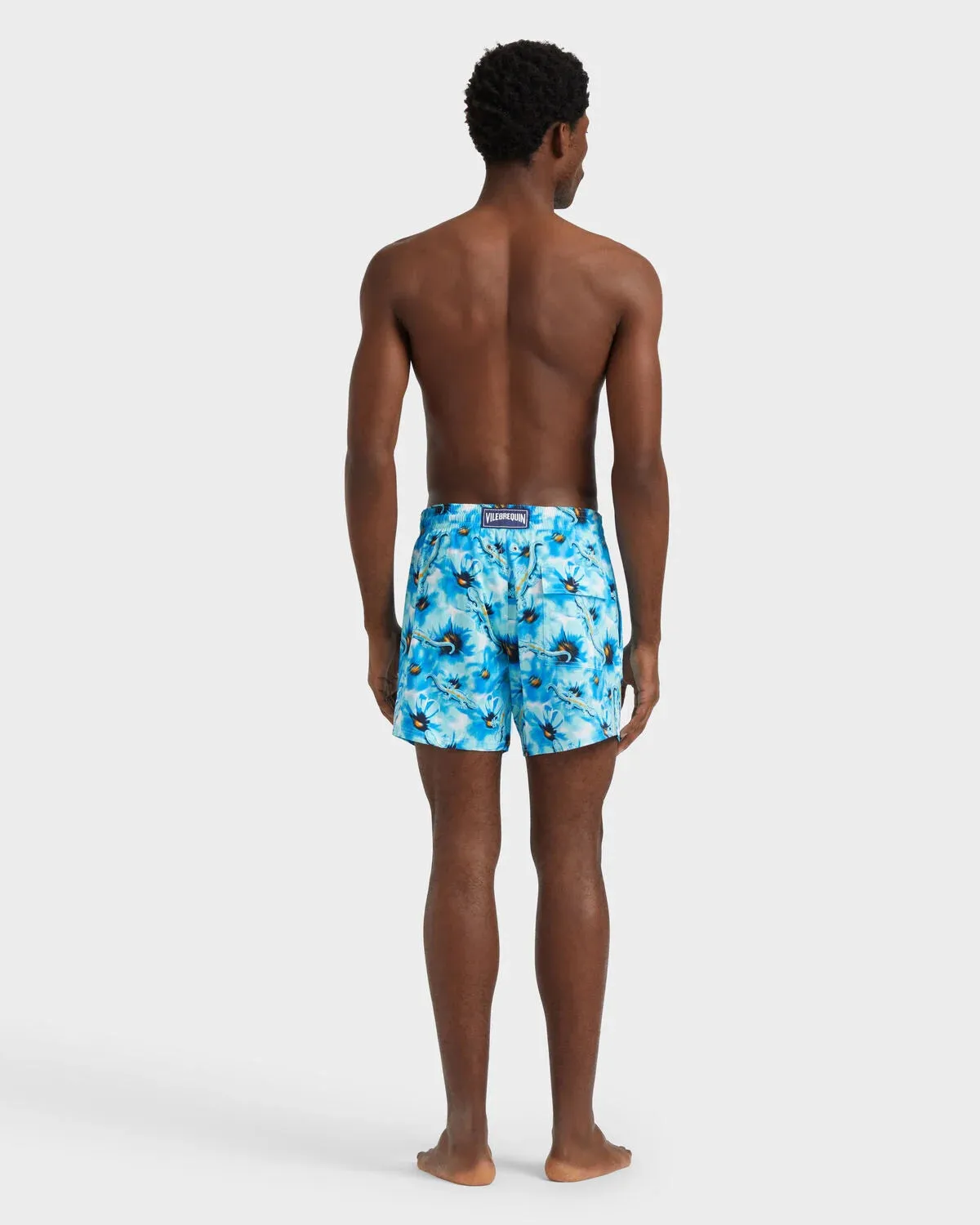 Men Stretch Short Swim Shorts Poppies and Geckos sold by Sand Dollar product image thumbnail 2