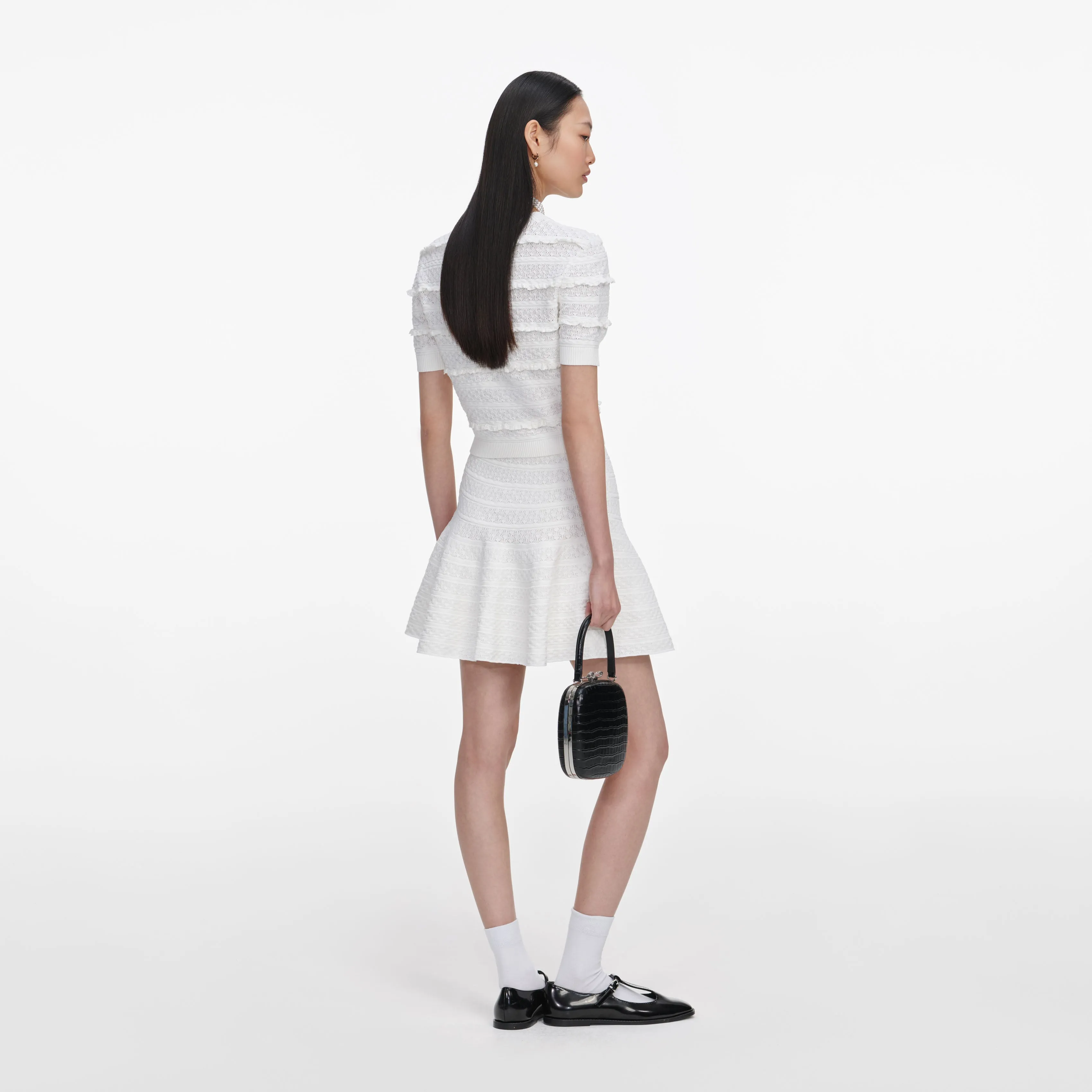 White Pointelle Knit Top sold by Sand Dollar product image thumbnail 3