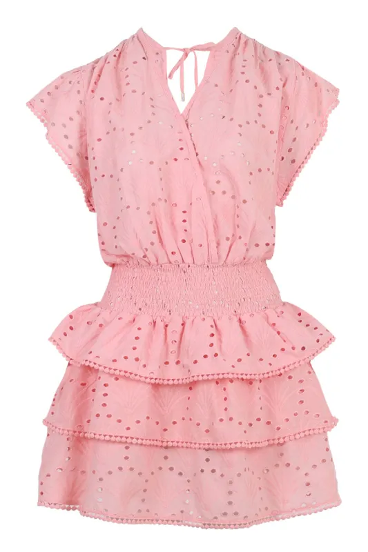 Jess Short Dress Peach made by Melissa Odabash