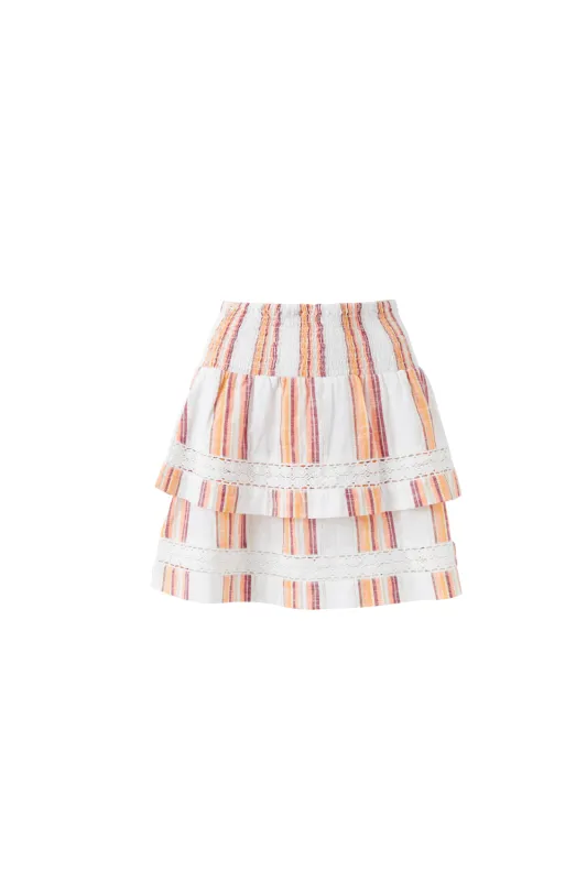 Barbara Skirt Sunset Stripe made by Melissa Odabash