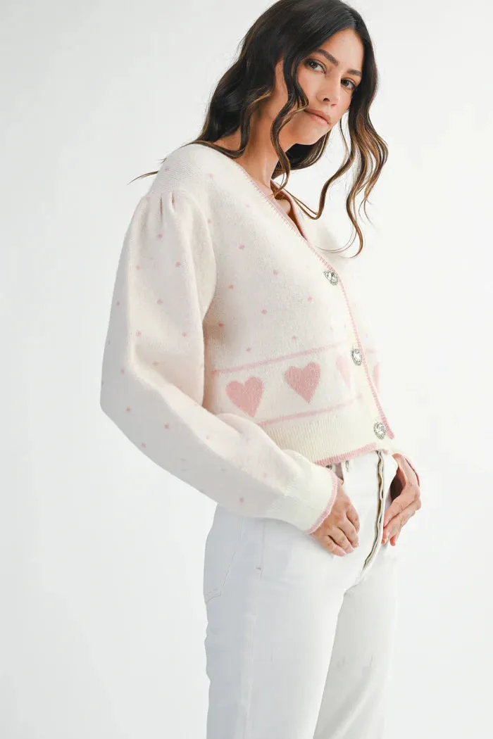 Elizabeth Jacquard Knit Cardigan Pink sold by Sand Dollar product image thumbnail 3