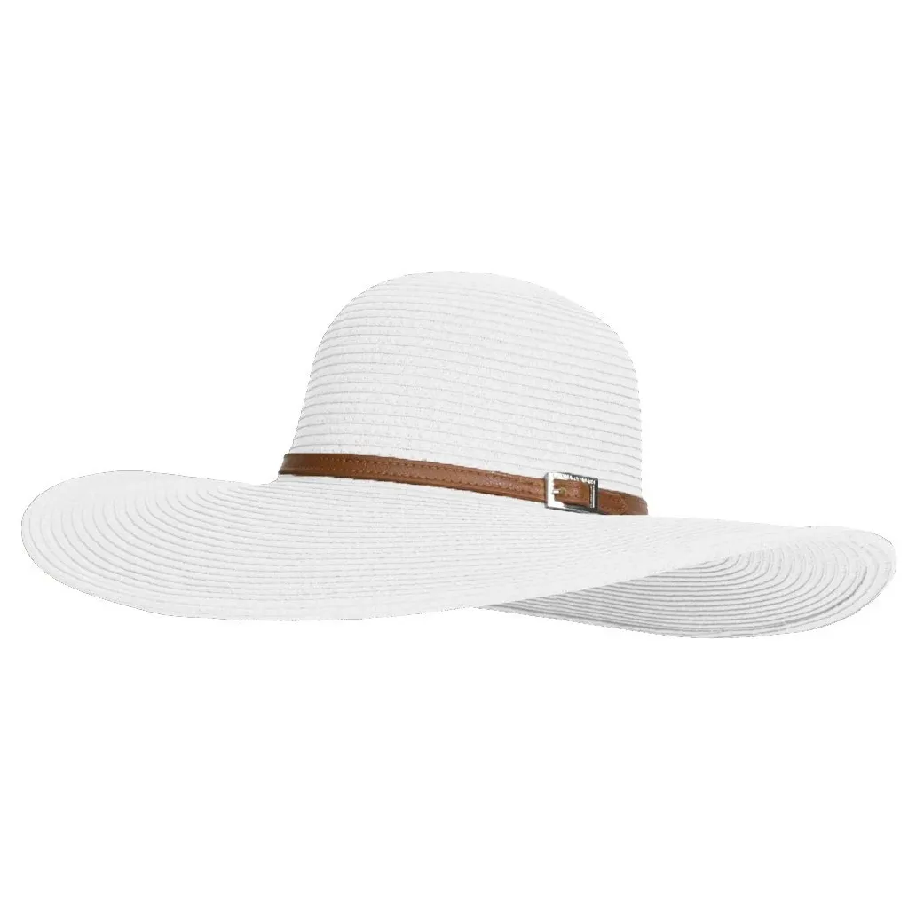Jemima Hat White/Tan sold by Sand Dollar