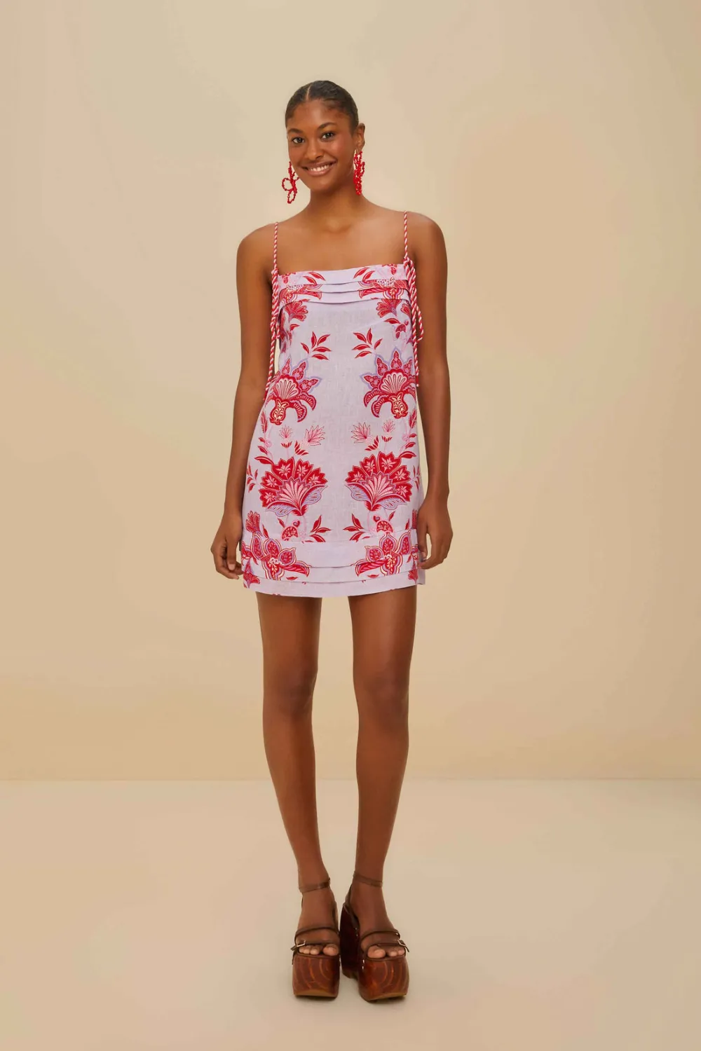 Porcelain Garden Lilac Mini Dress Sleeveless sold by Sand Dollar product image thumbnail 5