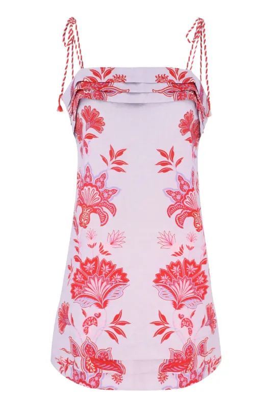 Porcelain Garden Lilac Mini Dress Sleeveless sold by Sand Dollar