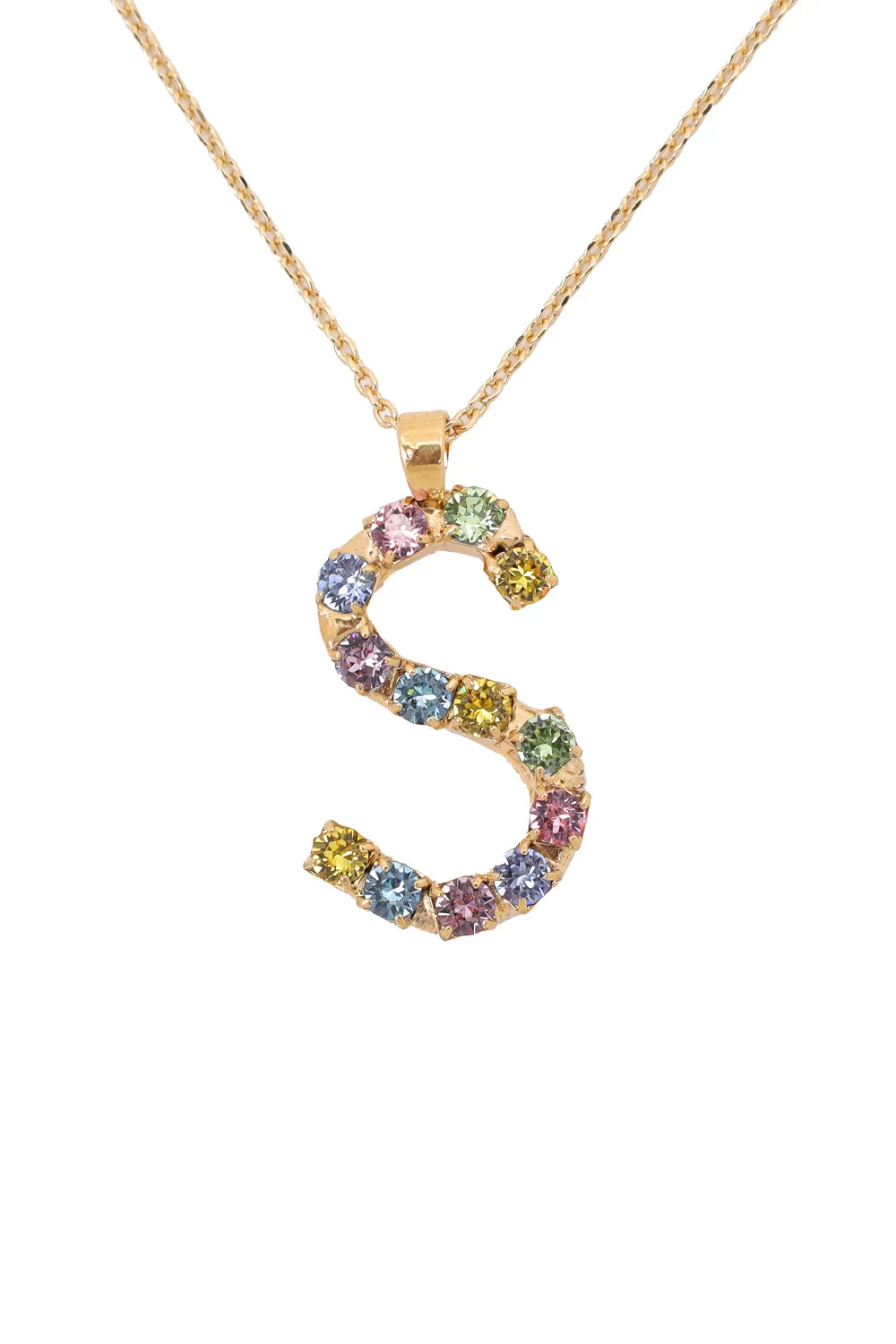 Letter Necklace Rainbow S sold by Sand Dollar
