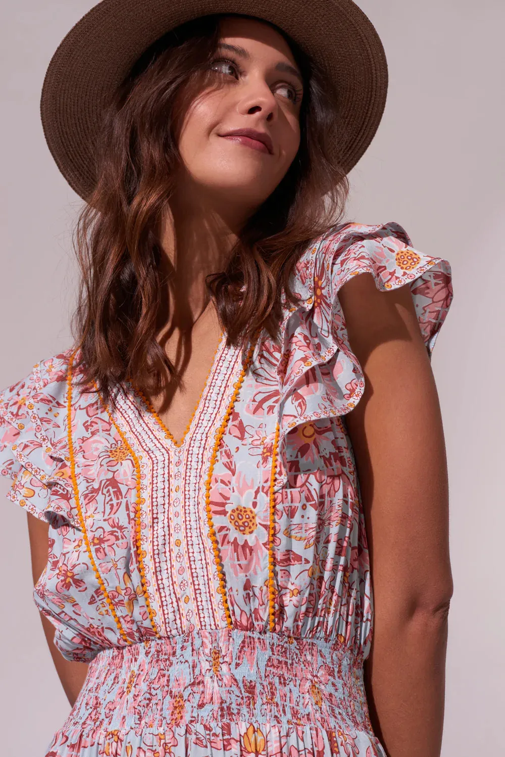 Ruffle Mini Dress in Floral Print sold by Sand Dollar product image thumbnail 3