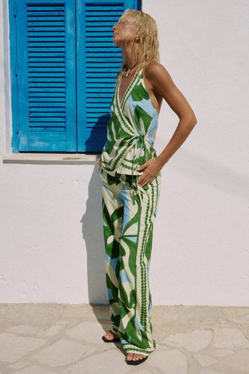 Amoree Wide Leg Palazzon Pant - Amoree Blue sold by Sand Dollar product image thumbnail 3