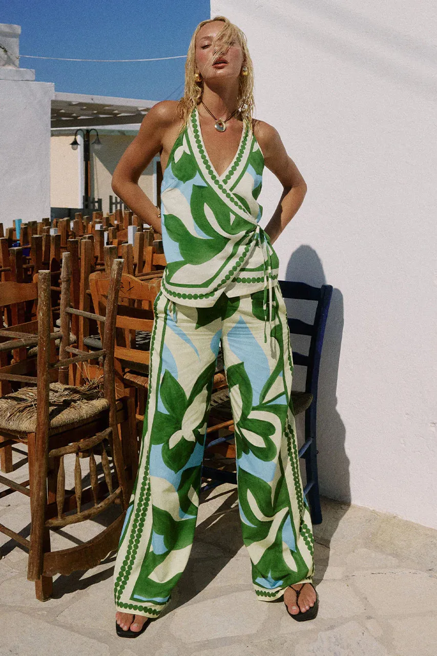 Amoree Wide Leg Palazzon Pant - Amoree Blue sold by Sand Dollar product image thumbnail 2