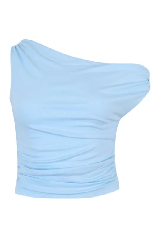 Malani One Shoulder Top Blue sold by Sand Dollar