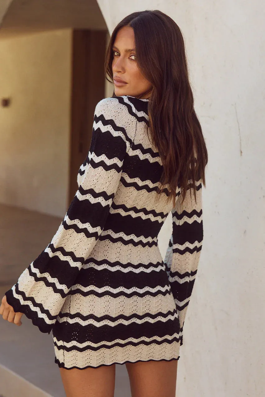 Sofia Mini Dress Black/Cream sold by Sand Dollar product image thumbnail 2
