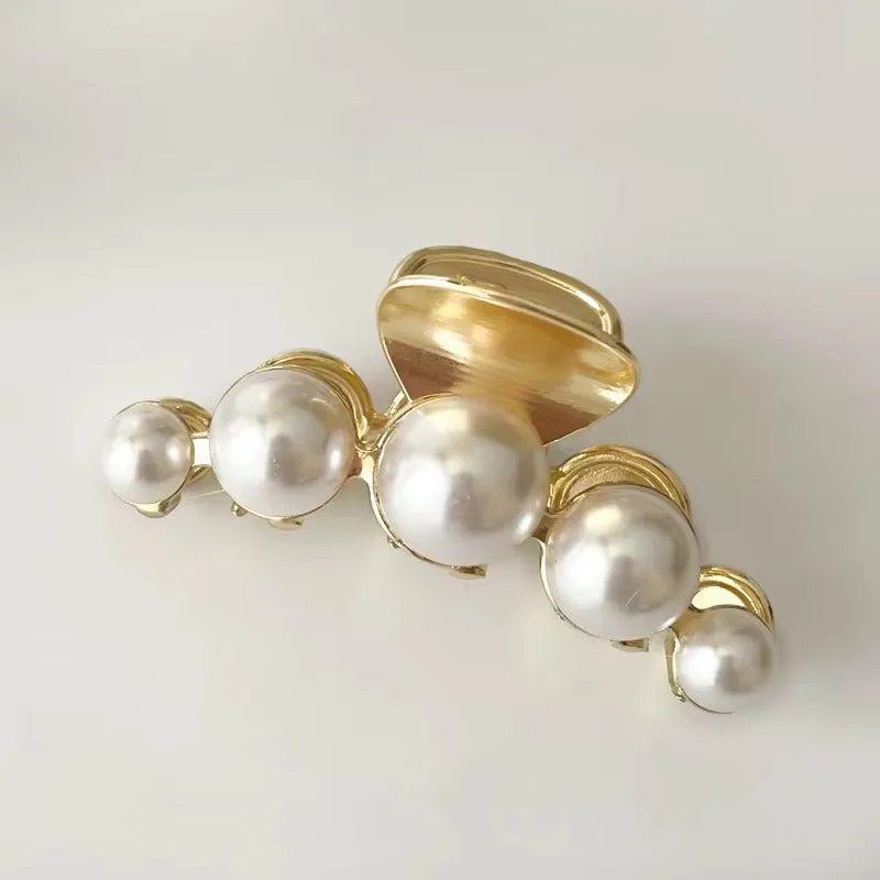 Gold Small Pearl Claw Clip sold by Sand Dollar product image thumbnail 4