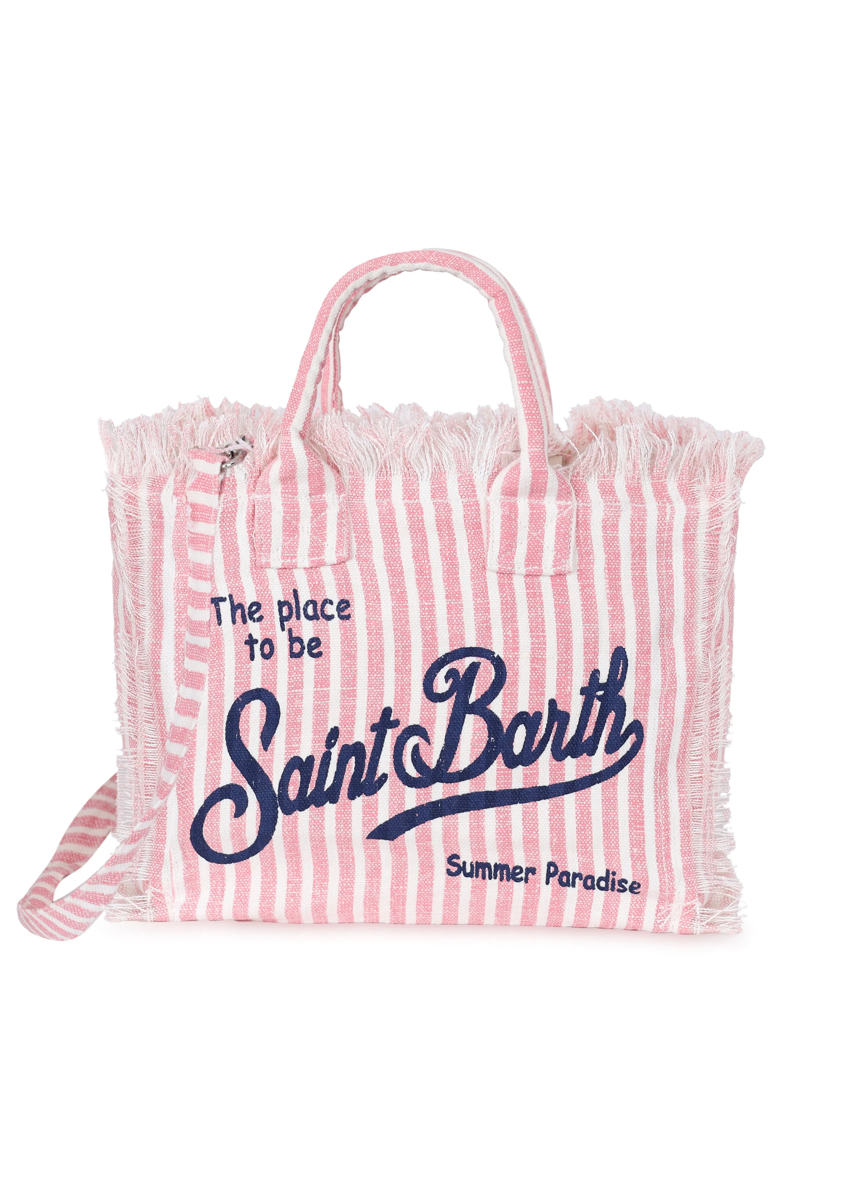 Colette Linen Pink Stripes Bag sold by Sand Dollar