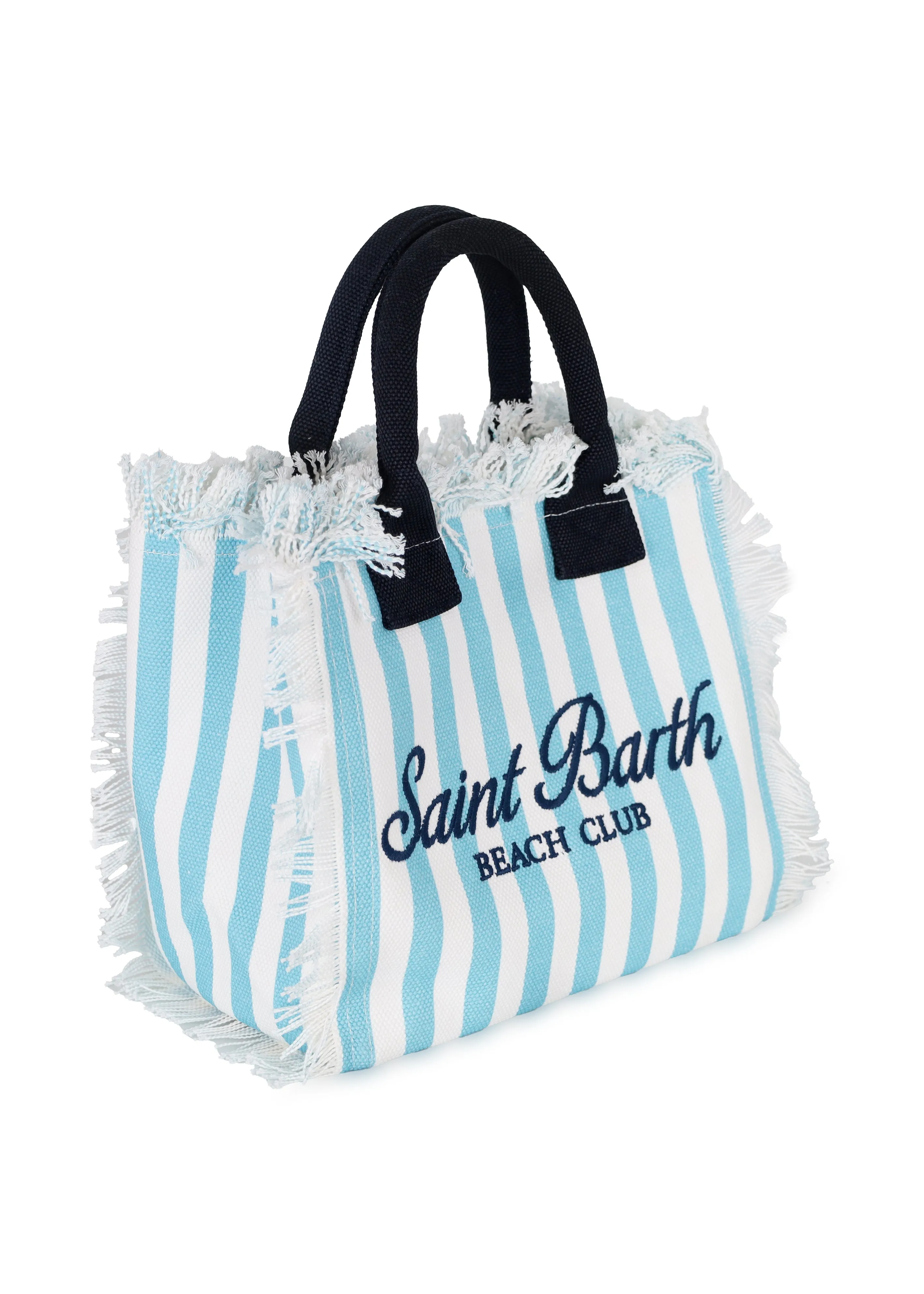 Colette Canvas Blue Stripes Small Tote Bag sold by Sand Dollar product image thumbnail 2