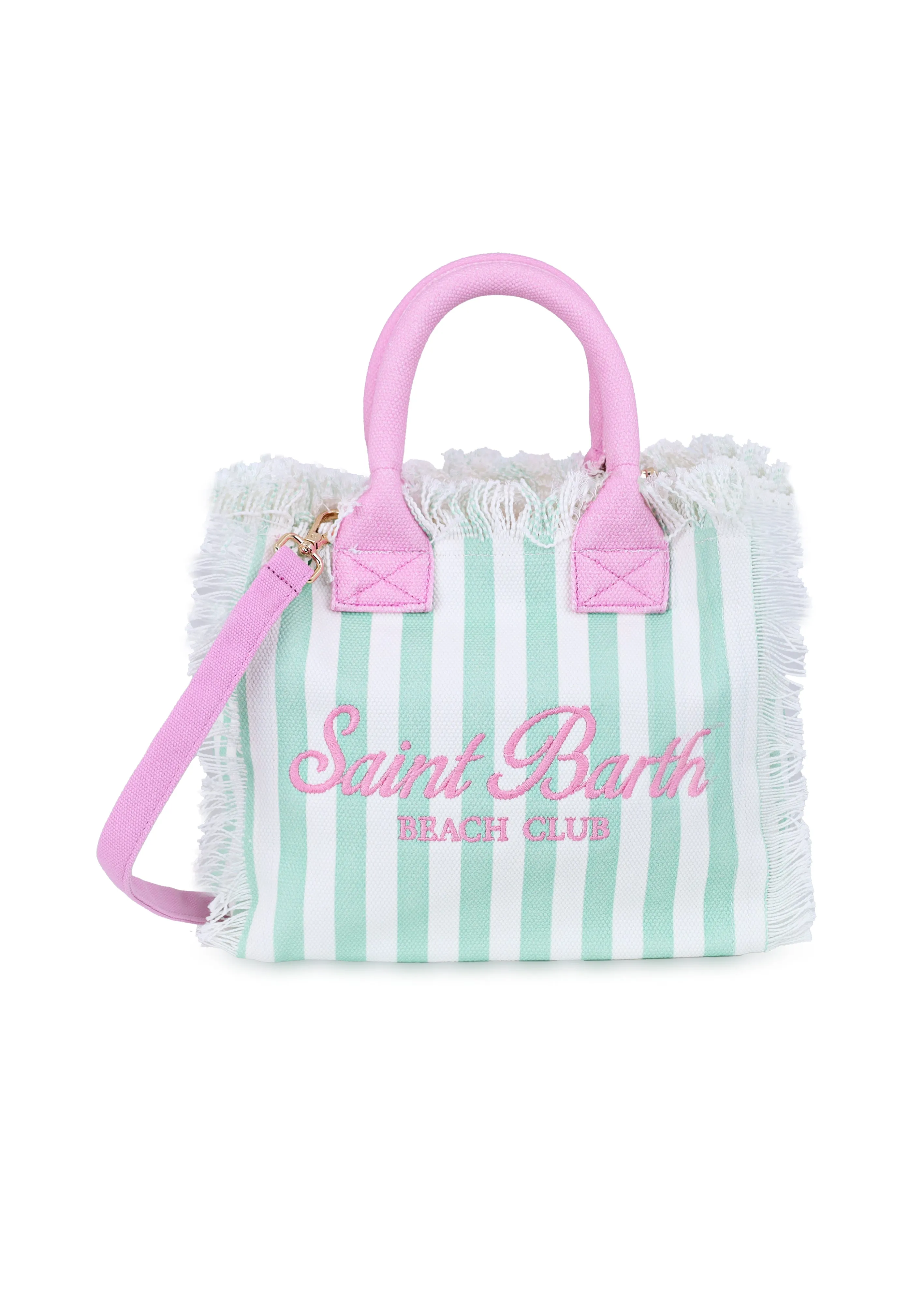 Colette Canvas Green Stripes Print Bag sold by Sand Dollar