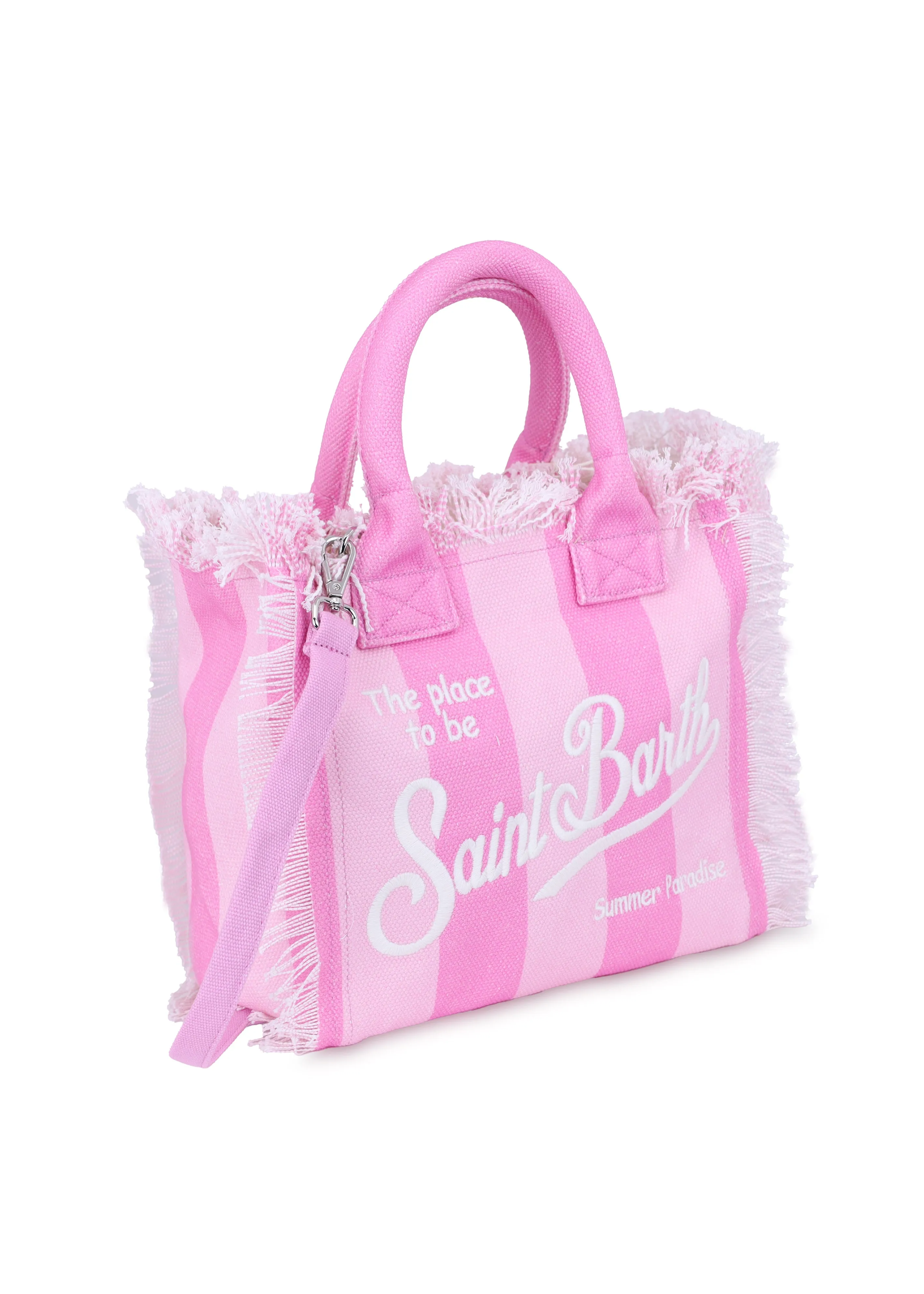 Colette Canvas Pink Stripes Small Tote Bag sold by Sand Dollar product image thumbnail 2