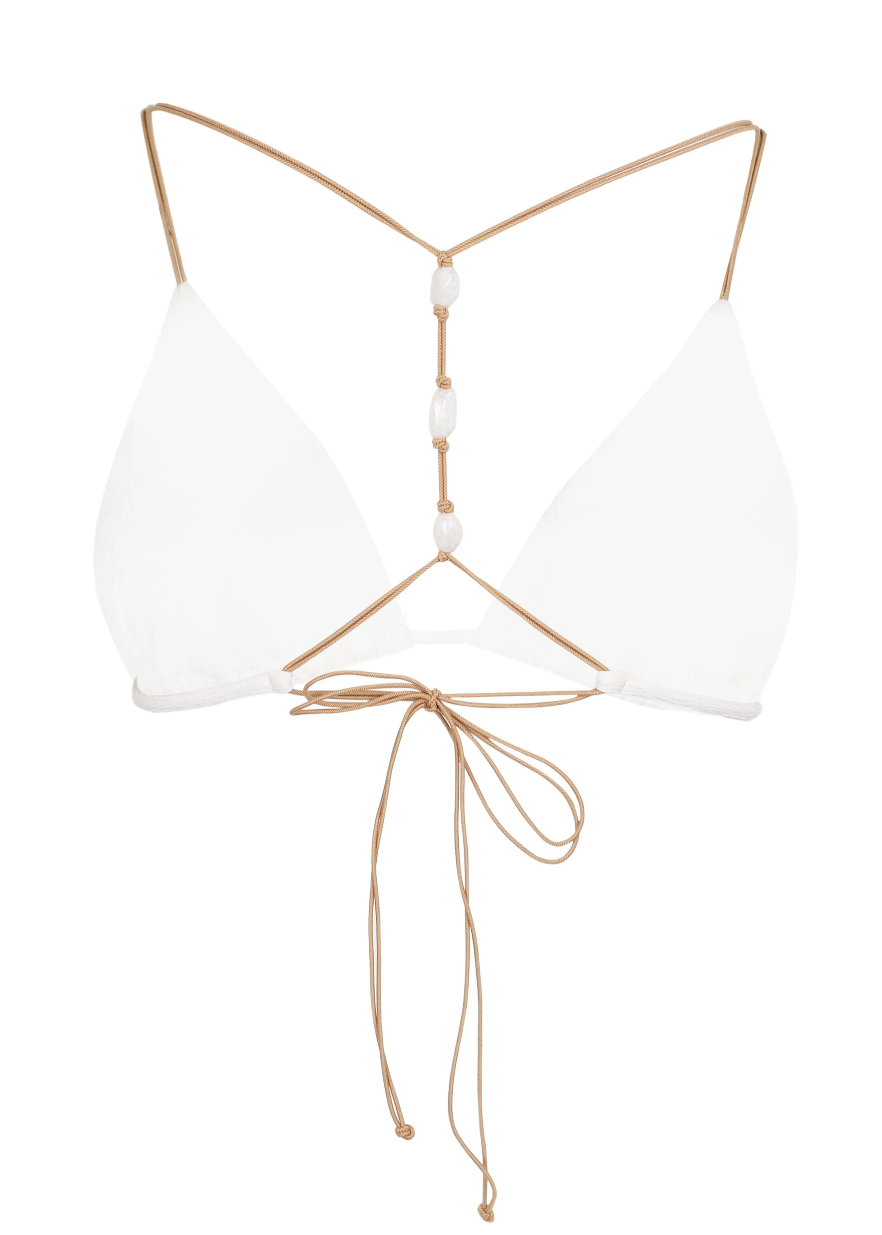 Firenze Ney T Back Tri Top White sold by Sand Dollar product image thumbnail 3