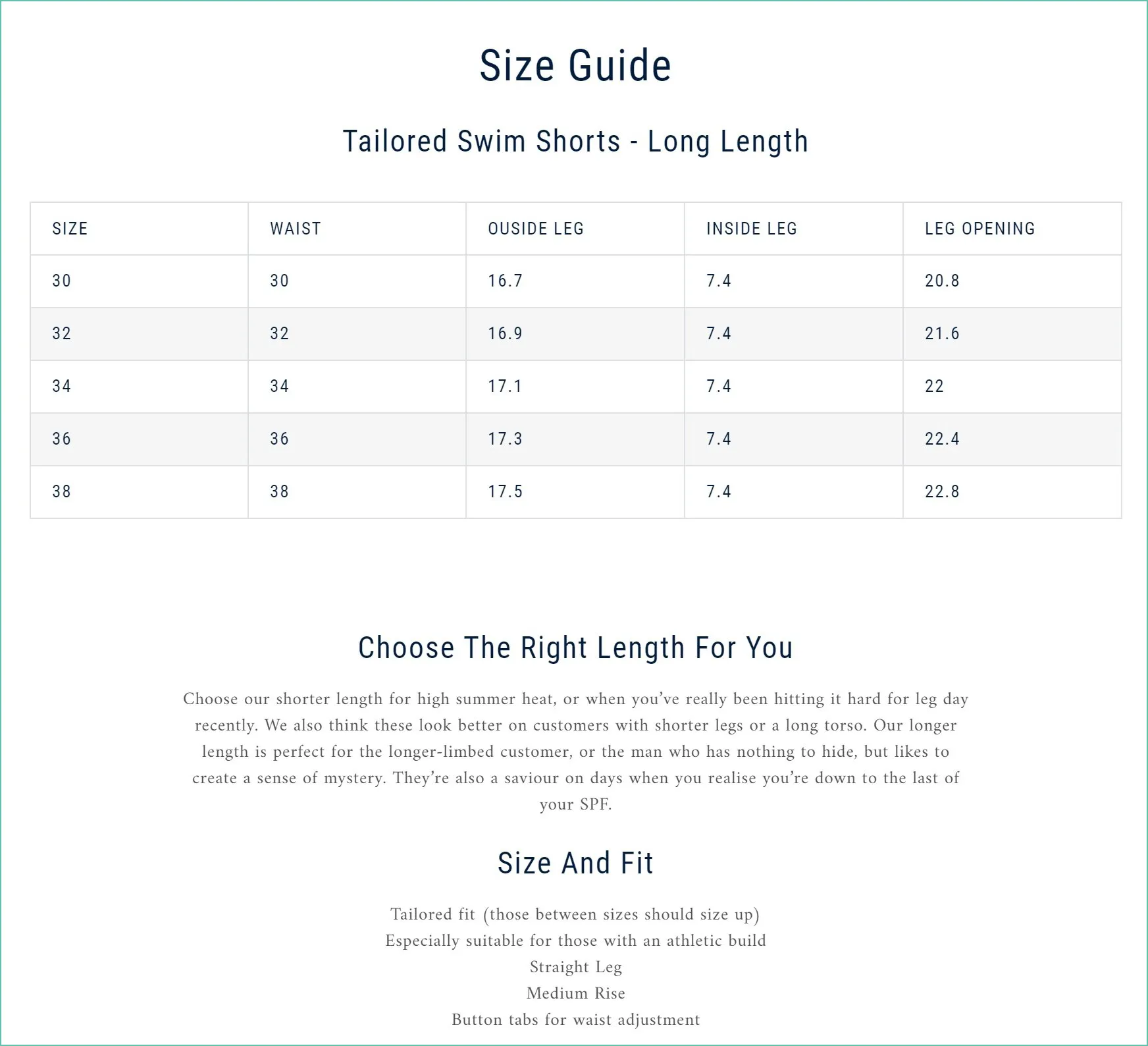 Mens Knee Length Tailored Swim Trunks in Navy Blue sold by Sand Dollar product image thumbnail 3