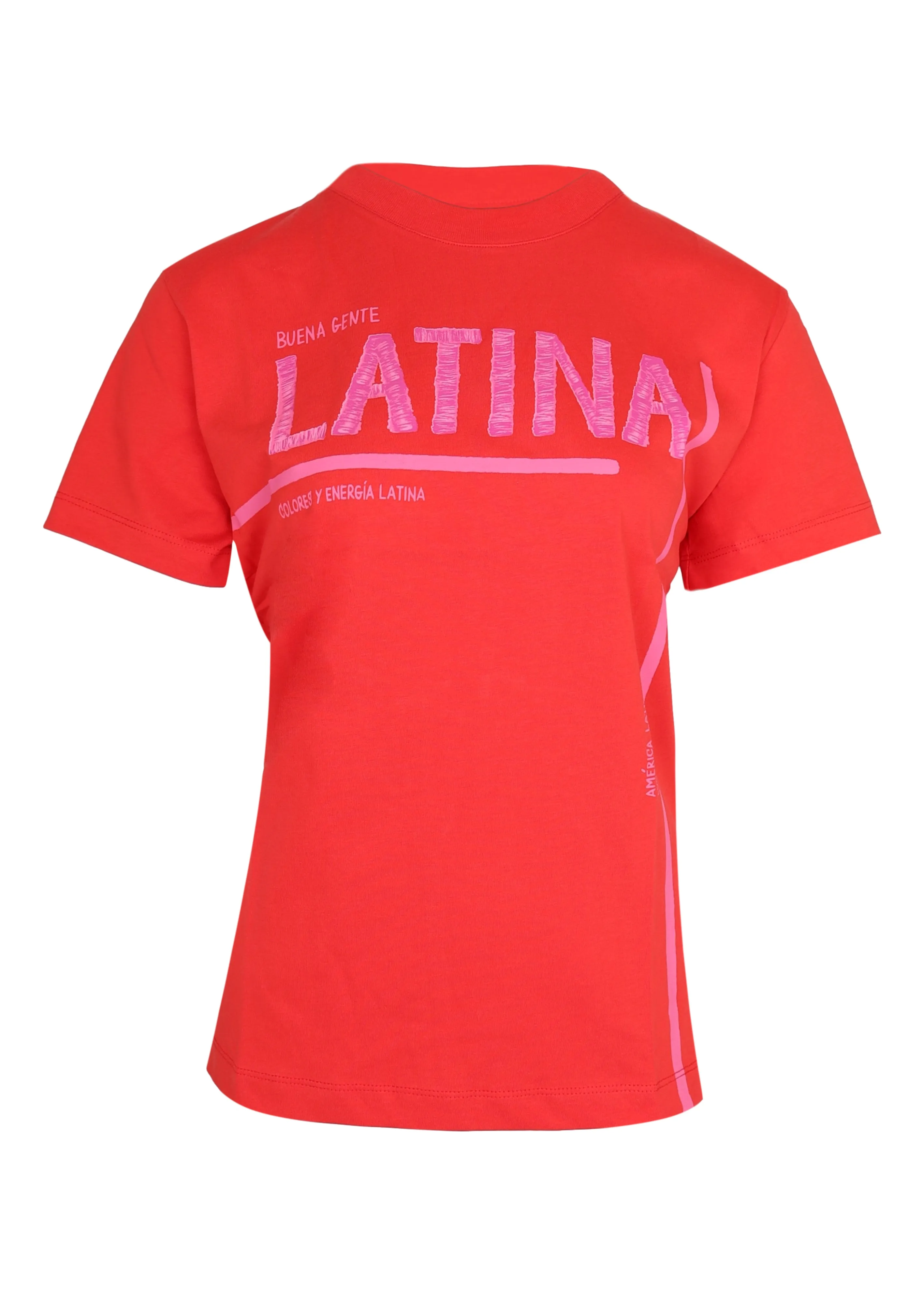 Latina Red Fit T-Shirt sold by Sand Dollar