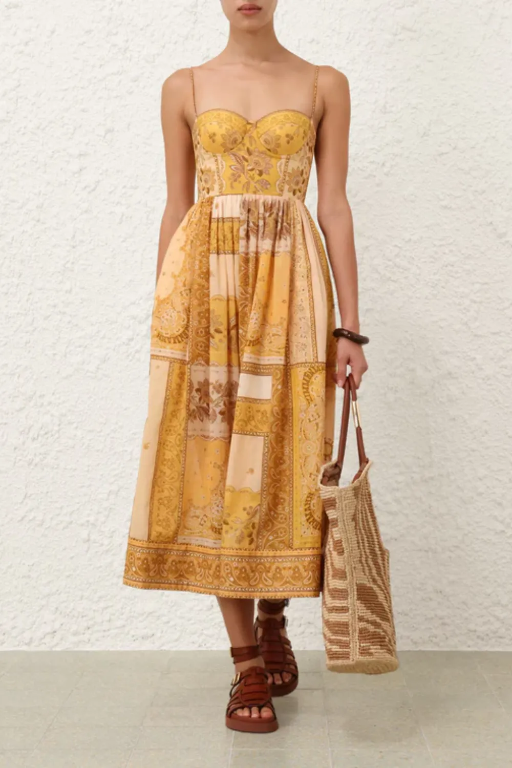 Lucky Corset Midi Dress Mustard Banana sold by Sand Dollar product image thumbnail 2