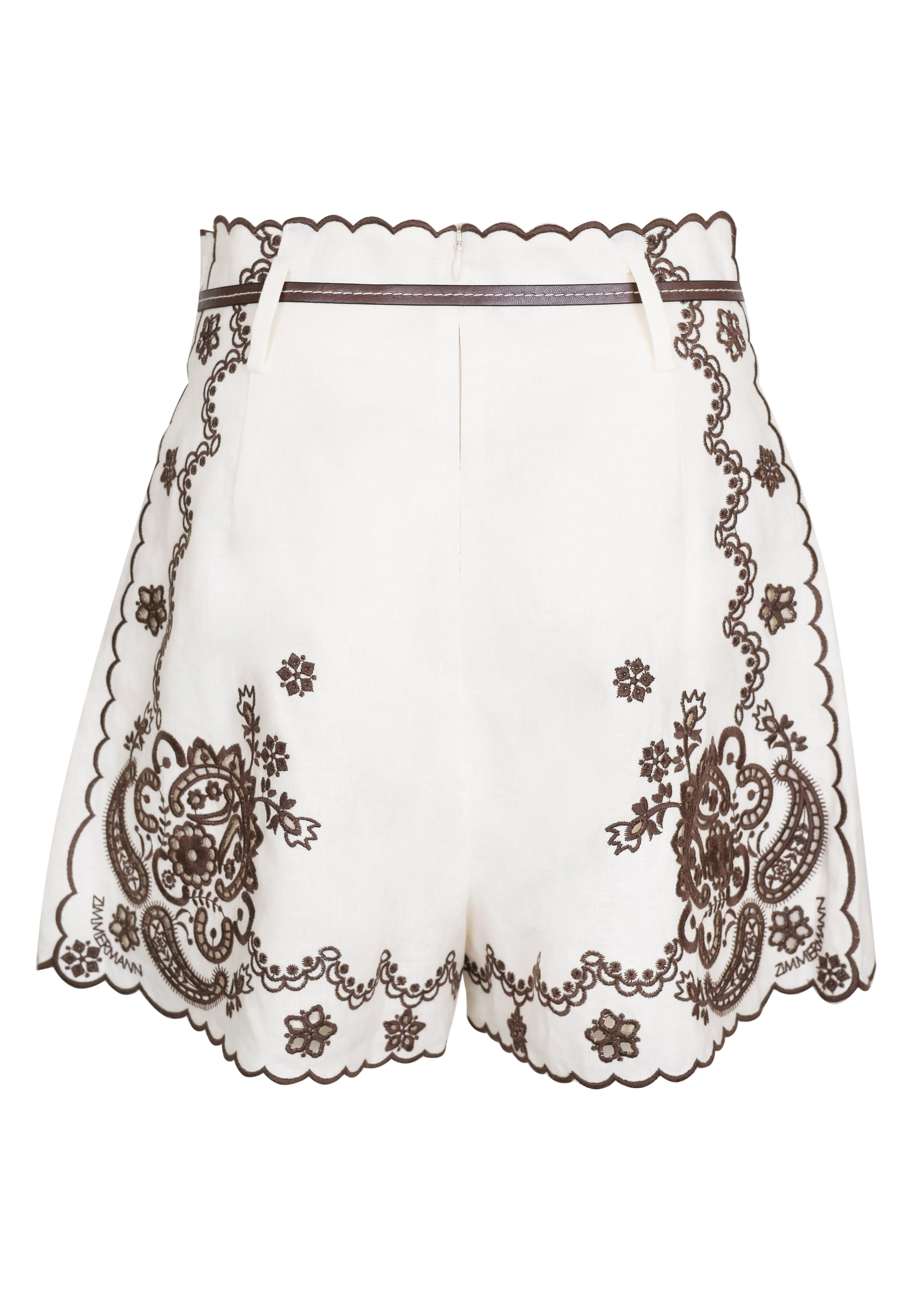 Ascension Embroidered Short Ivory Chocolate sold by Sand Dollar product image thumbnail 3