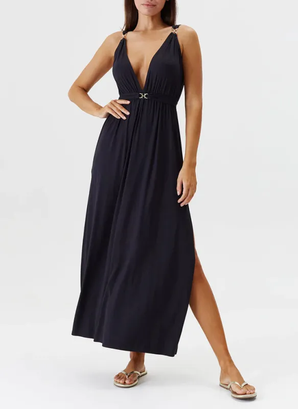 Harper Long Dress Black made by Melissa Odabash