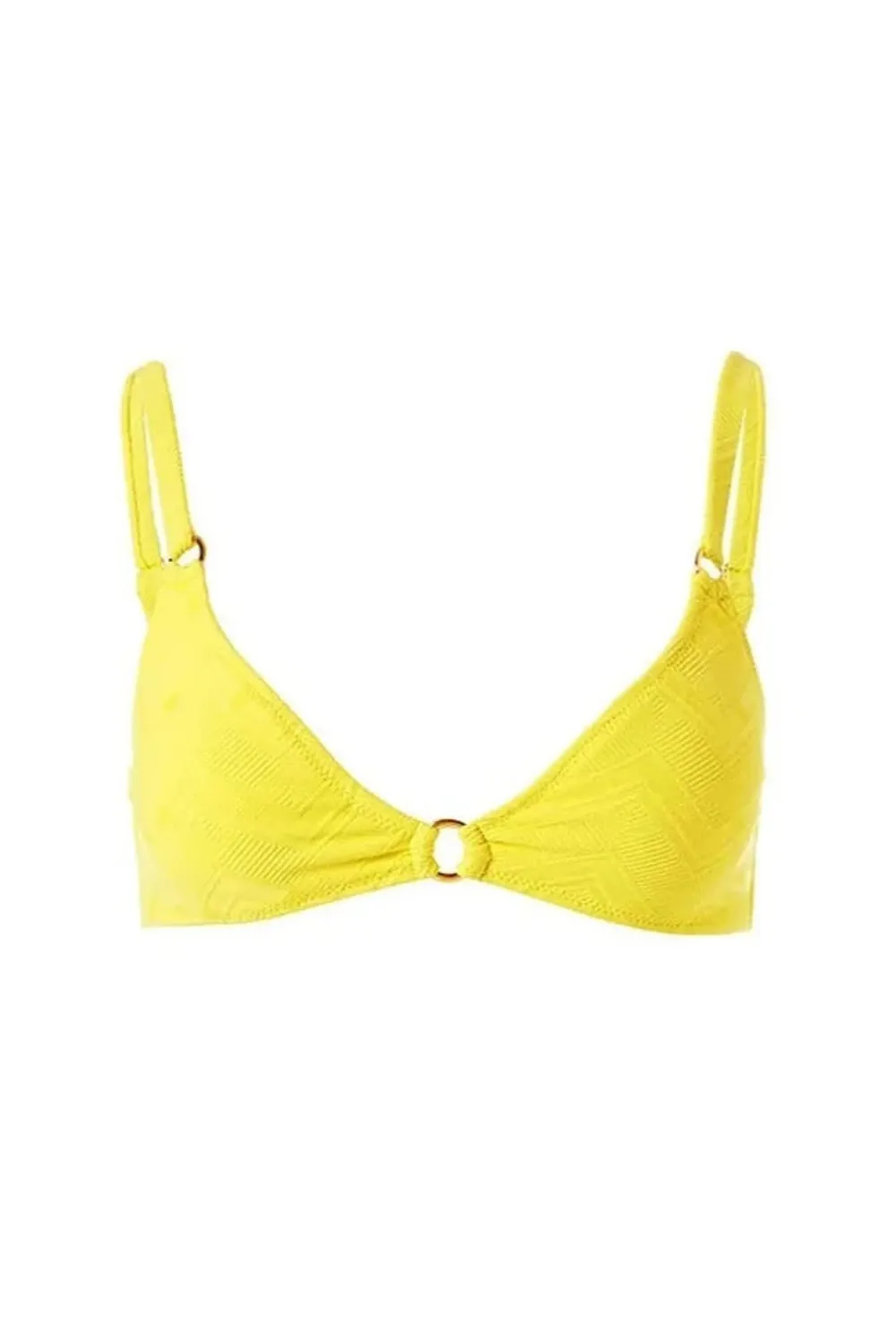 Montenegro Zigzag Lemon Bikini Top sold by Sand Dollar