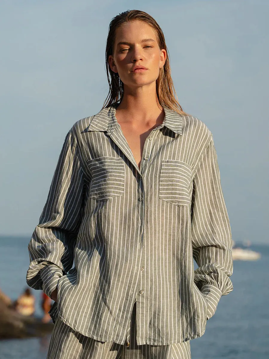 Elara Shirt Green Stripe sold by Sand Dollar product image thumbnail 2