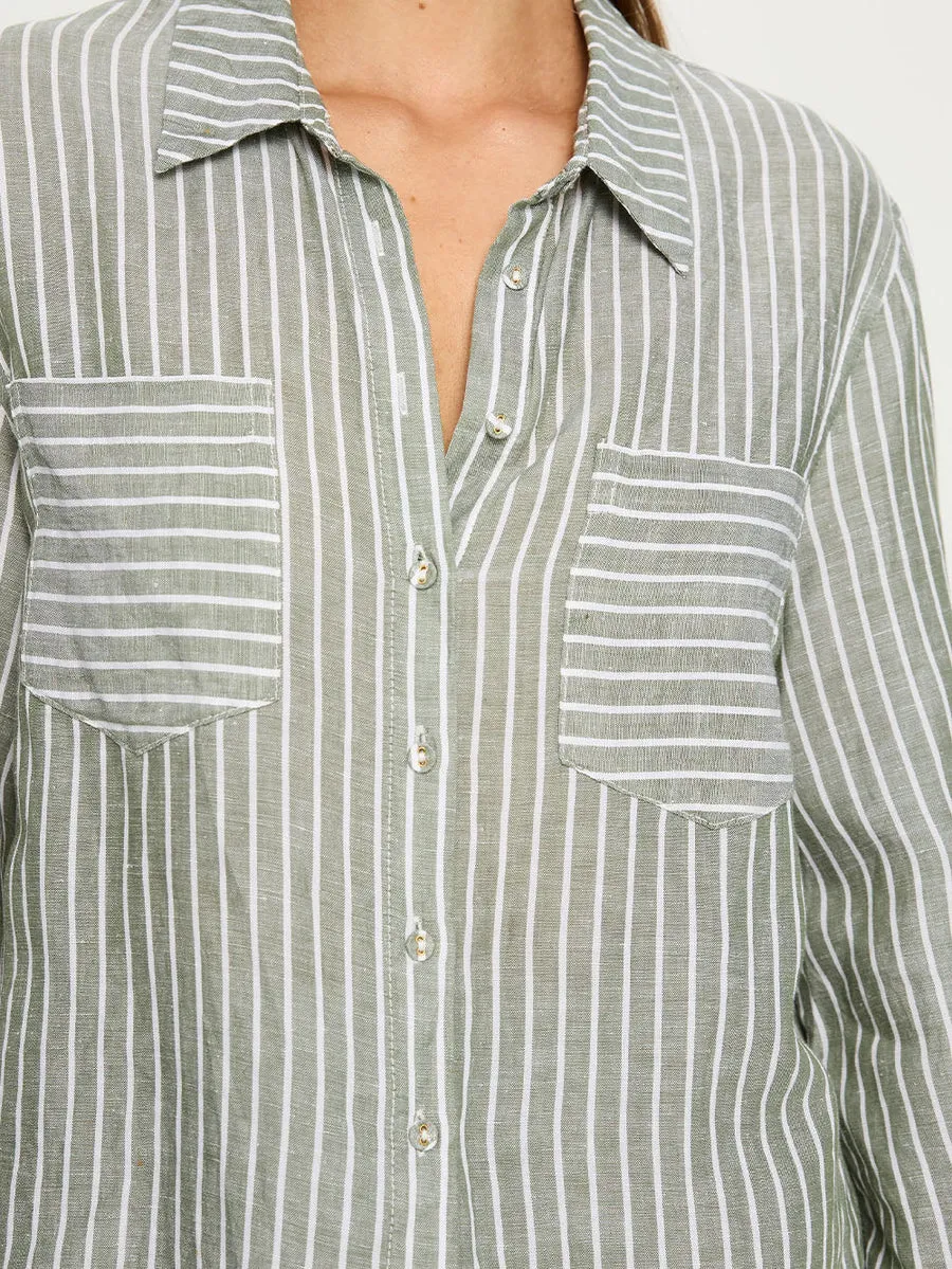 Elara Shirt Green Stripe sold by Sand Dollar product image thumbnail 3
