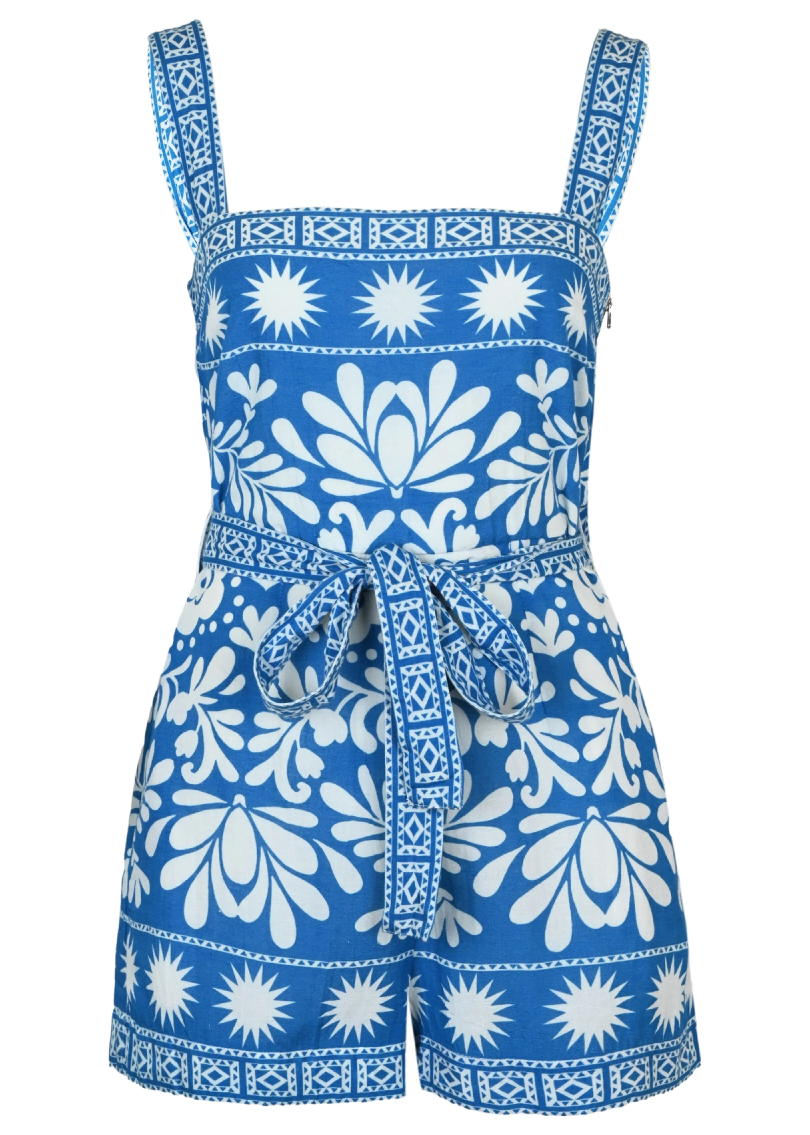 Catrice Folk Monstera Print Romper sold by Sand Dollar